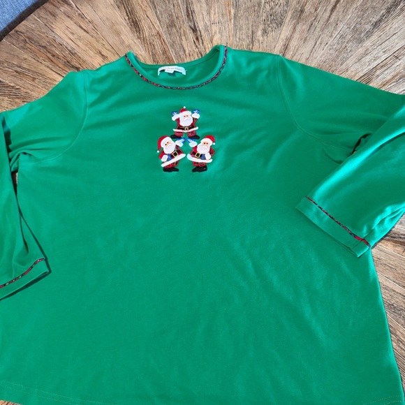 Christmas Plus size bundle Mercer Street Studio 1X embroidered tops shirts - Picture 3 of 15